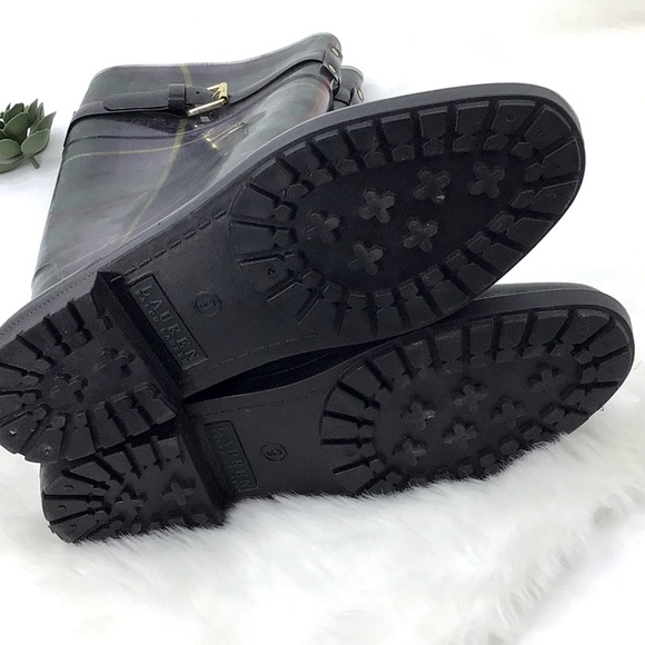 Lauren Ralph Lauren RossalynII Tall Plaid Rain Boots - Picture 12 of 13